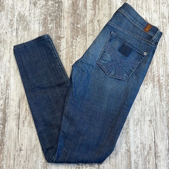 7 For All Mankind Gwenevere Skinny Raw Hem Jeans - Picture 6 of 14